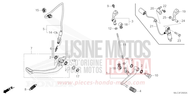 PEDAL von Transalp 750 MAT BALLISTIC BLACK METALLIC (NHA86) von 2026